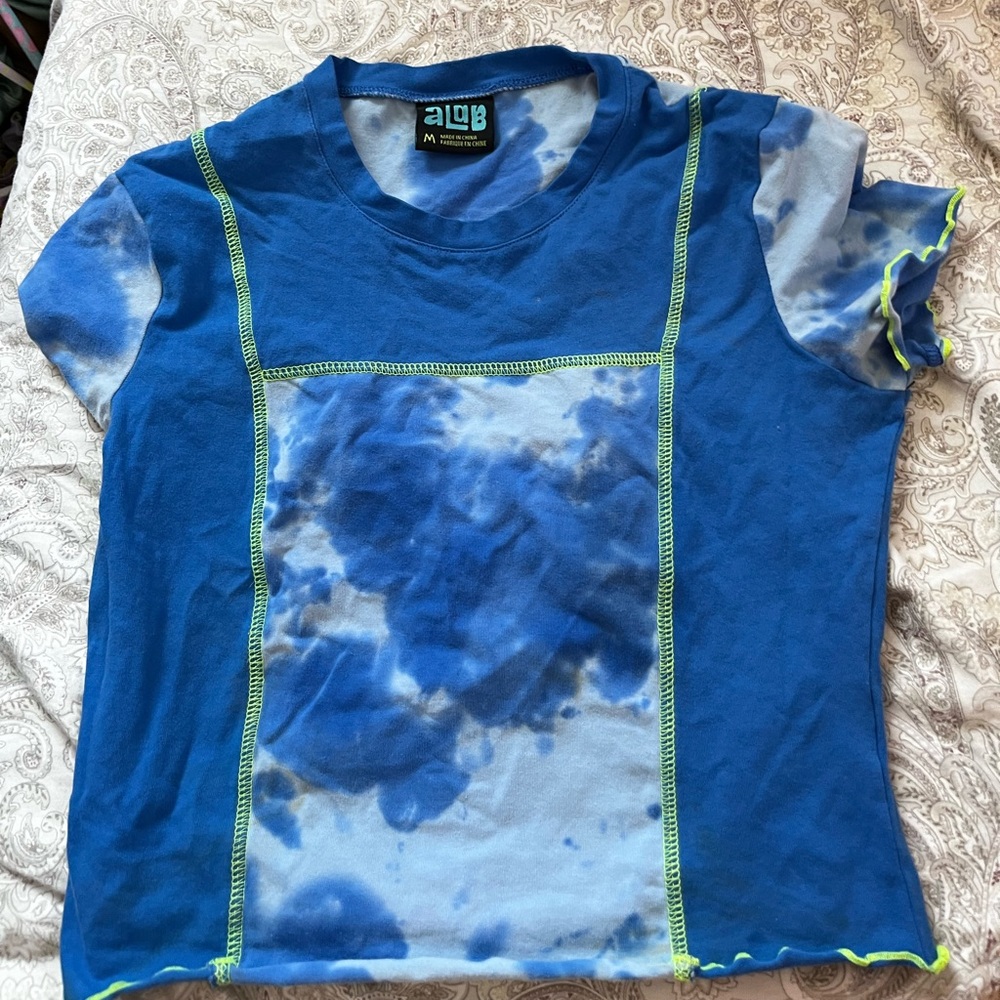 Alab shirt tie dye color block barely worn